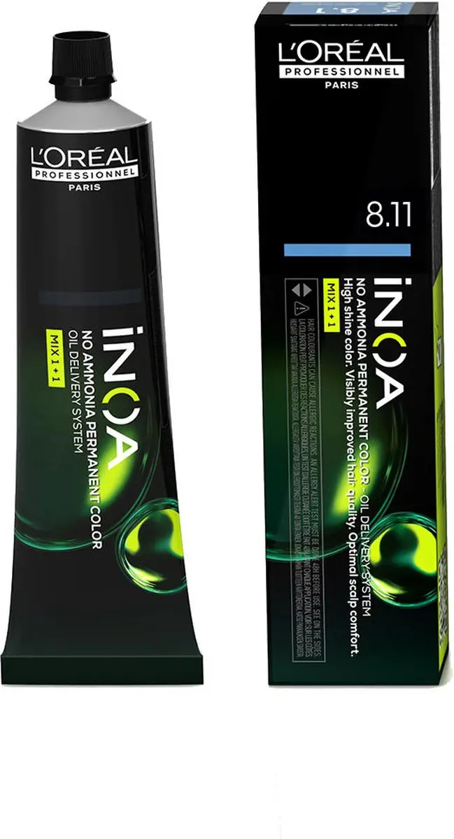 L'Oréal Professionnel Inoa 8.11 Light Asblond Permanent Haarkleur 60g