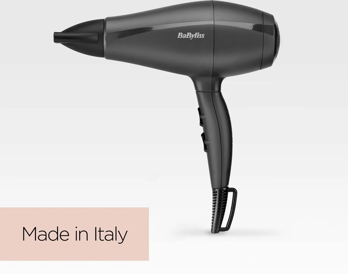 Babyliss Power Dry Light 2000 Föhn 5910E - 2000W - Grijs/Zwart - afbeelding 6 van 6