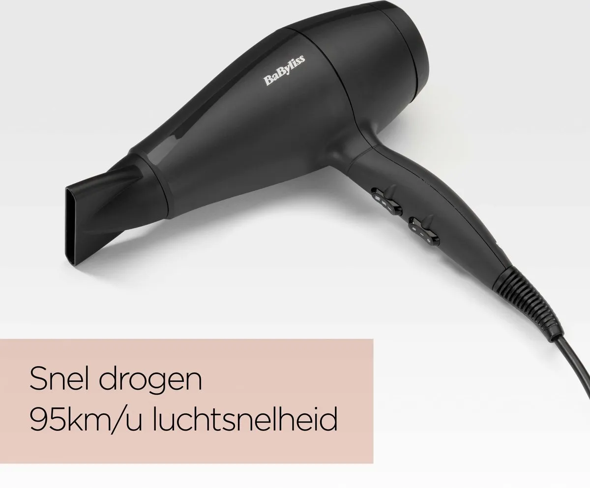 Babyliss Power Dry Light 2000 Föhn 5910E - 2000W - Grijs/Zwart