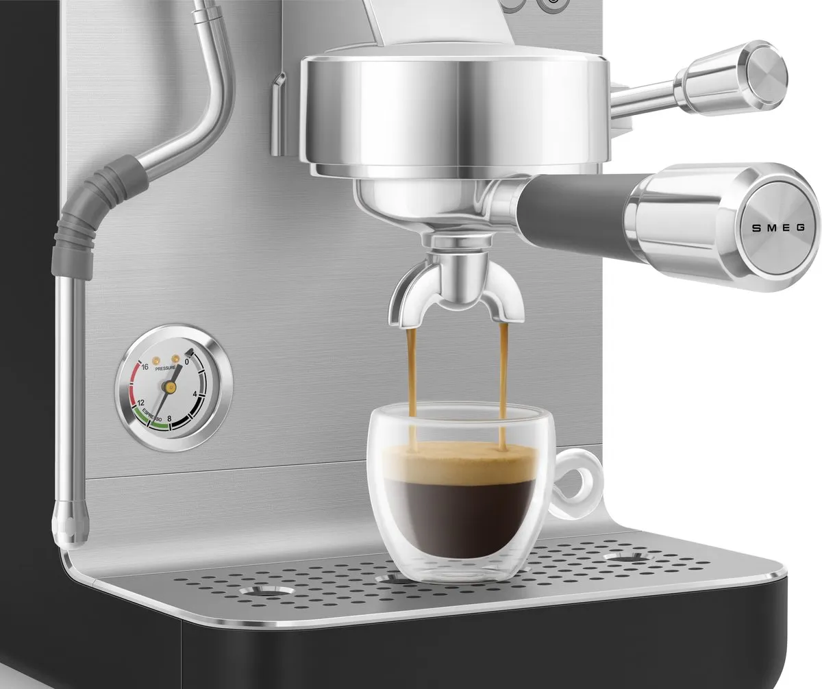SMEG EMC02BLMEU - Espressomachine - Minipro - Mat zwart