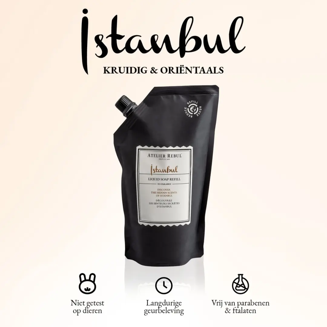 Atelier Rebul Istanbul Handzeep Navulling 500ml - Houtige & Kruidige Geur