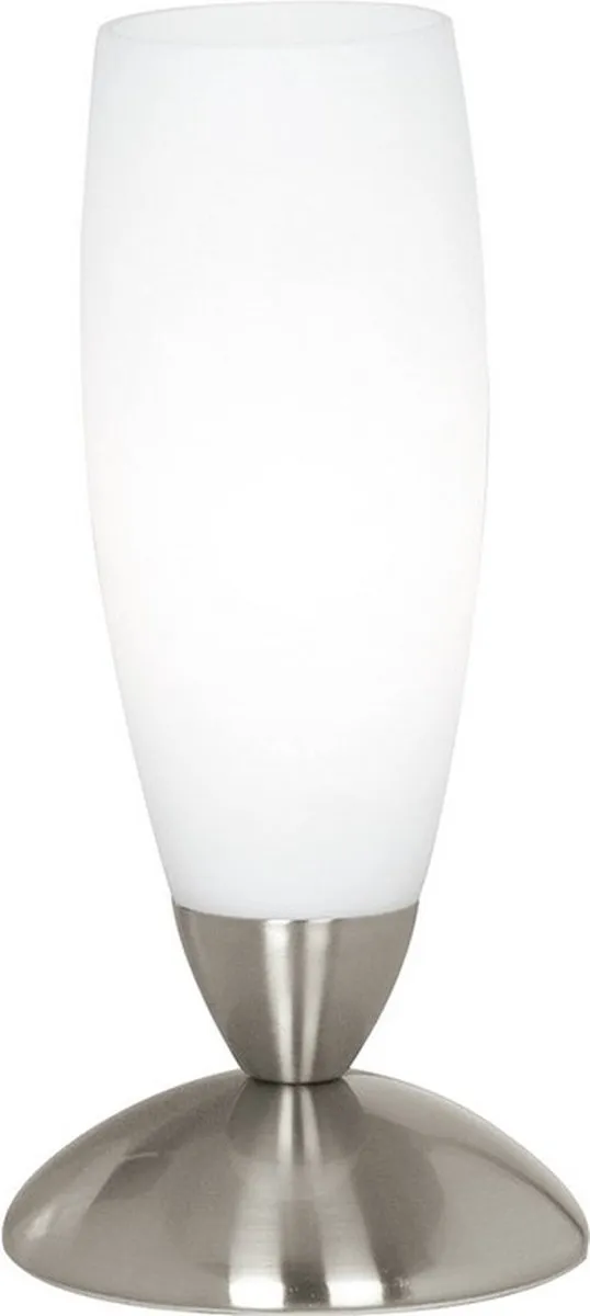 Eglo Slim Tafellamp 1 Licht - Nikkel-Mat - Wit/Grijs - afbeelding 6 van 6