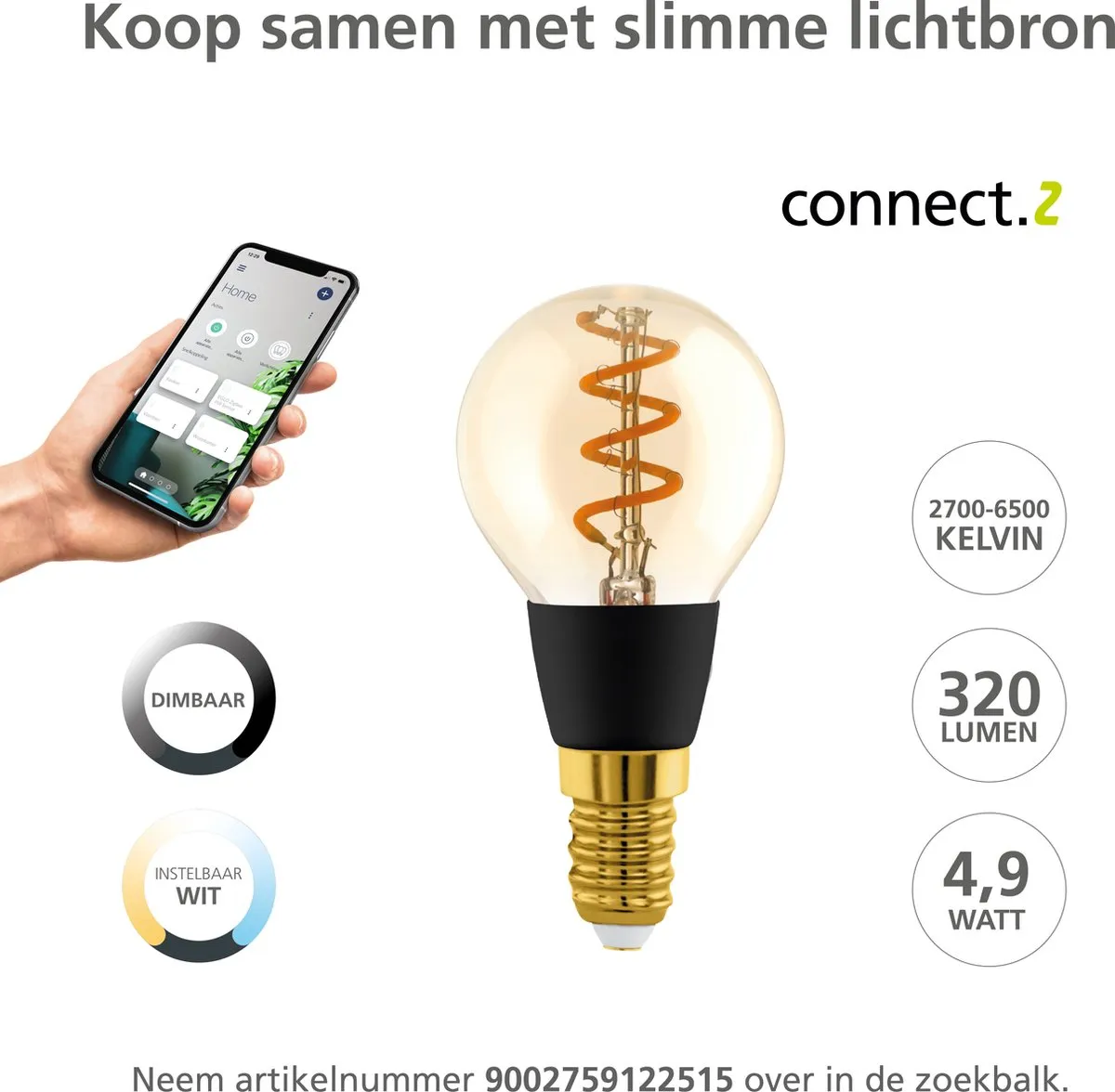 Eglo Slim Tafellamp 1 Licht - Nikkel-Mat - Wit/Grijs
