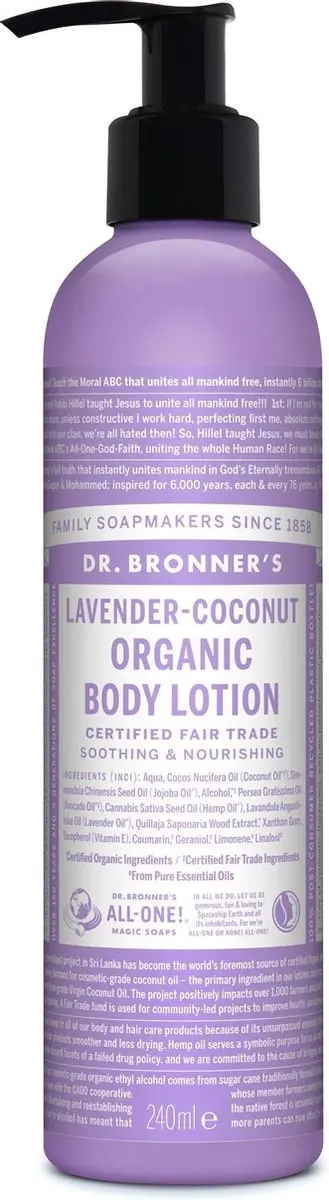 Dr. Bronner's Bodylotion Lavendel/Kokos 240ml - afbeelding 6 van 6