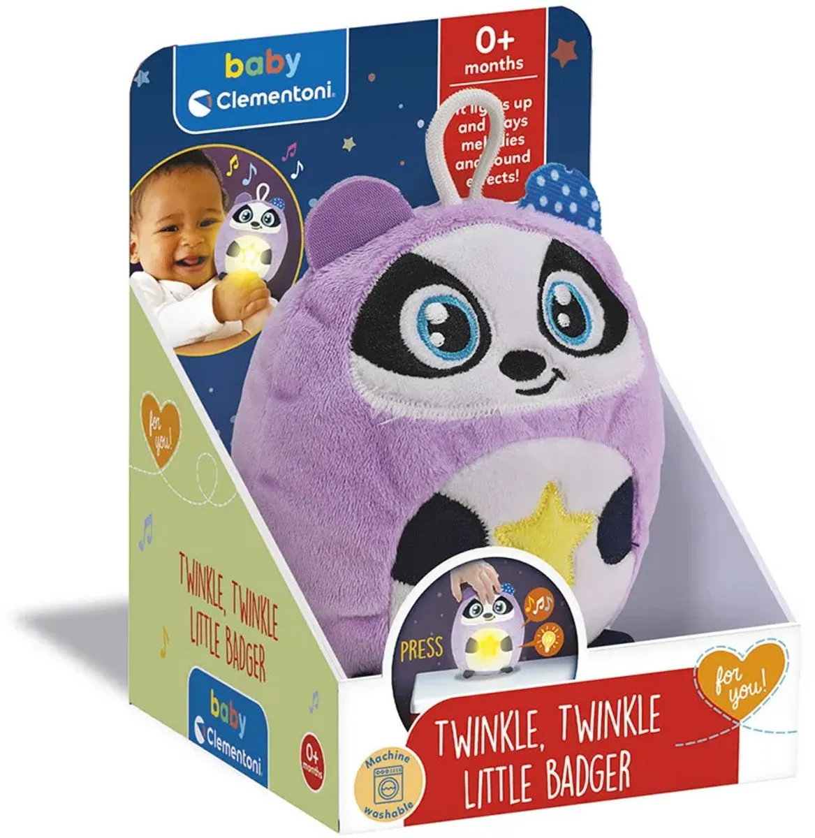 Clementoni Twinkle Twinkle Kleine Das Babyknuffel & Nachtlampje - Multicolor