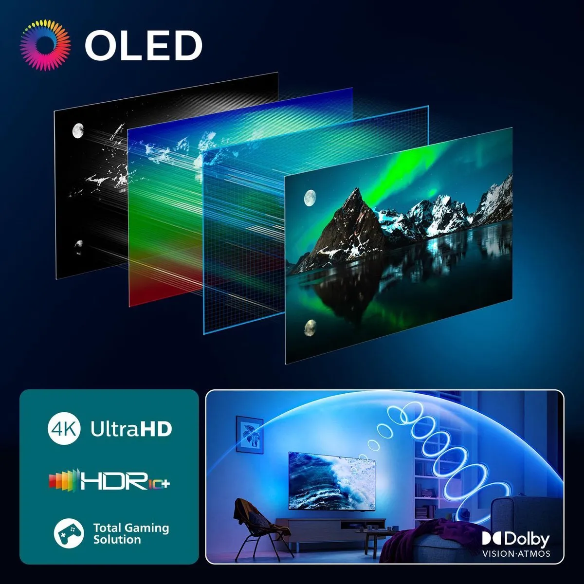 Philips 48OLED760/12 4K OLED TV - 48 inch - Grijs - afbeelding 6 van 6