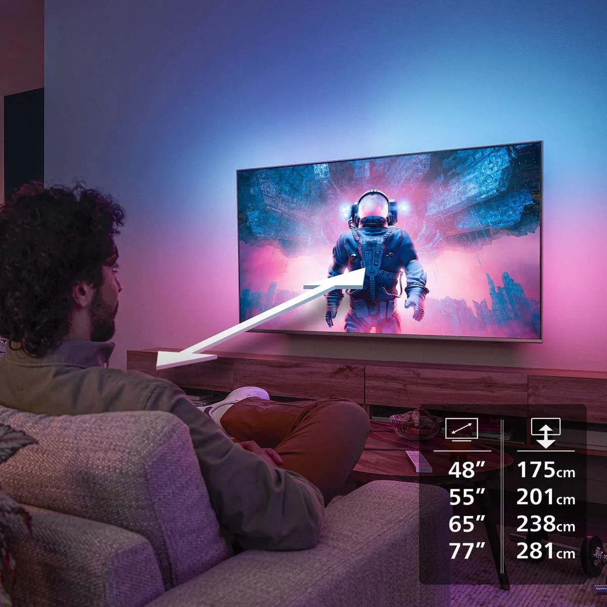 Philips 48OLED760/12 4K OLED TV - 48 inch - Grijs