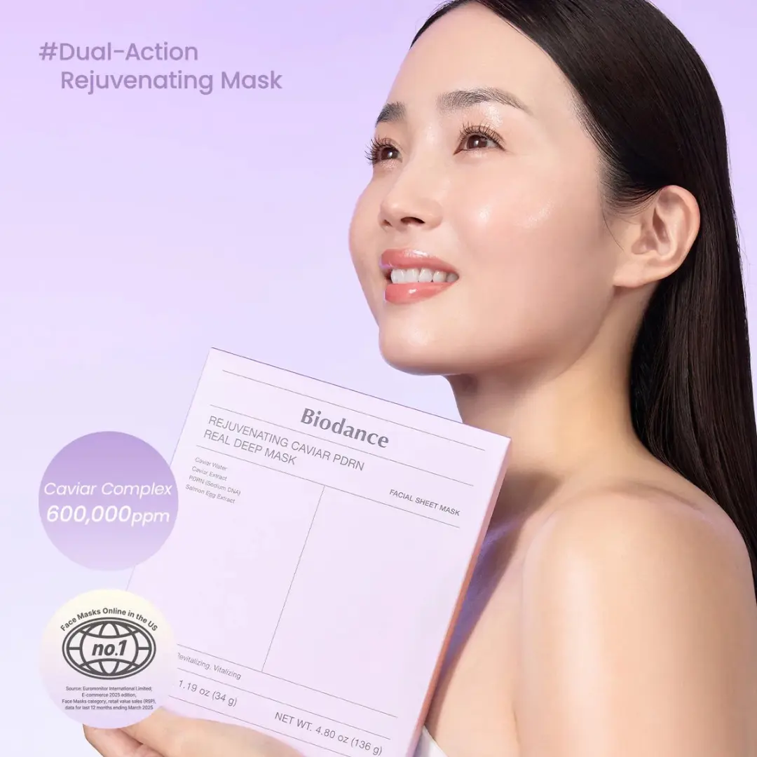 Biodance Real Deep Gezichtsmasker Rejuvenating Caviar PDRN - 4 Stuks