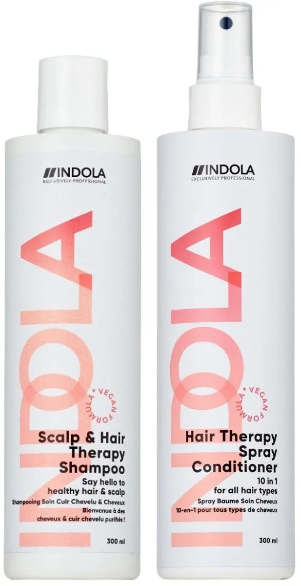 Indola Hair Therapy Set - 2x300ml Shampoo & Conditioner
