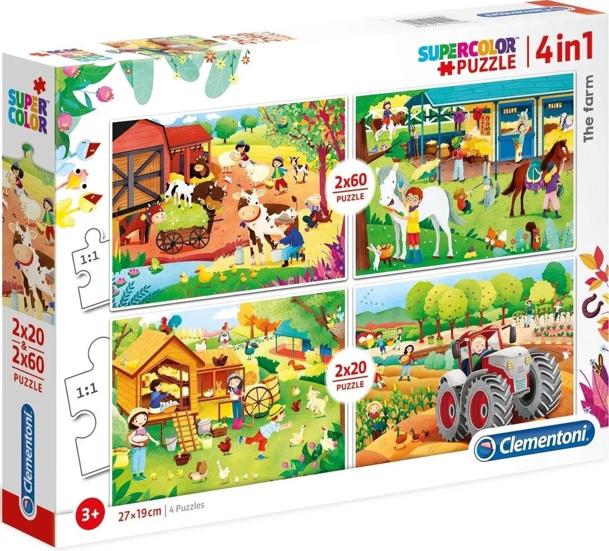 Clementoni Boerderij Legpuzzel 4-in-1