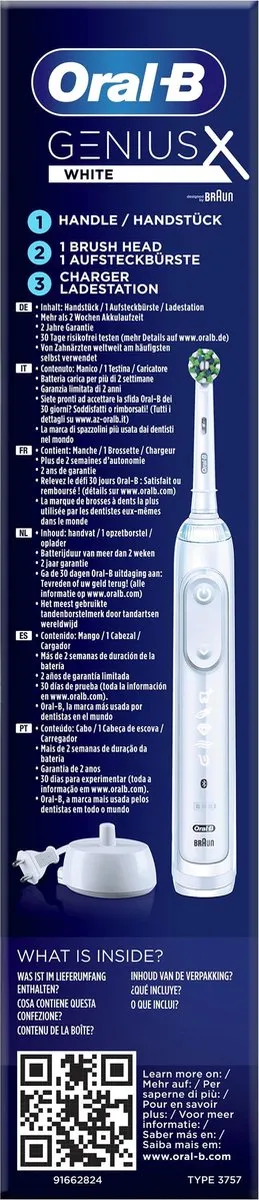 Oral-B Genius X Elektrische Tandenborstel - Wit - afbeelding 6 van 6