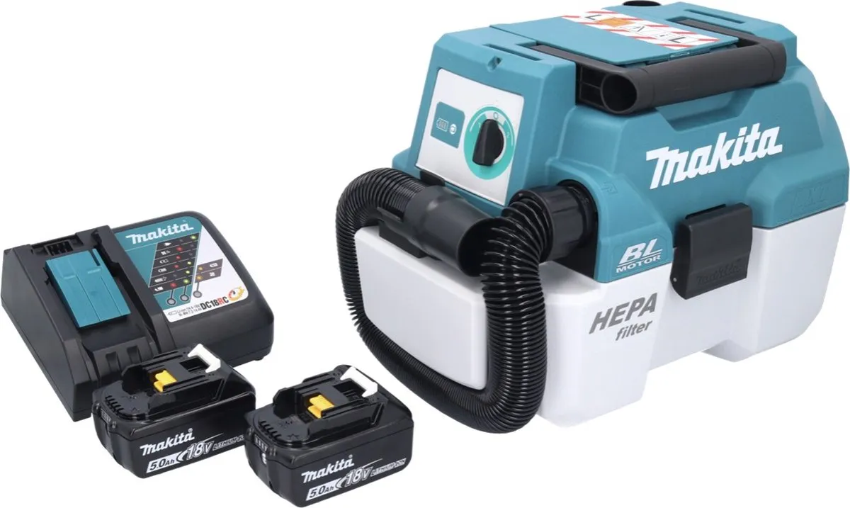 Makita DVC750LZ Accustofzuiger LXT 18V - 7,5L - 67 mbar - Groen