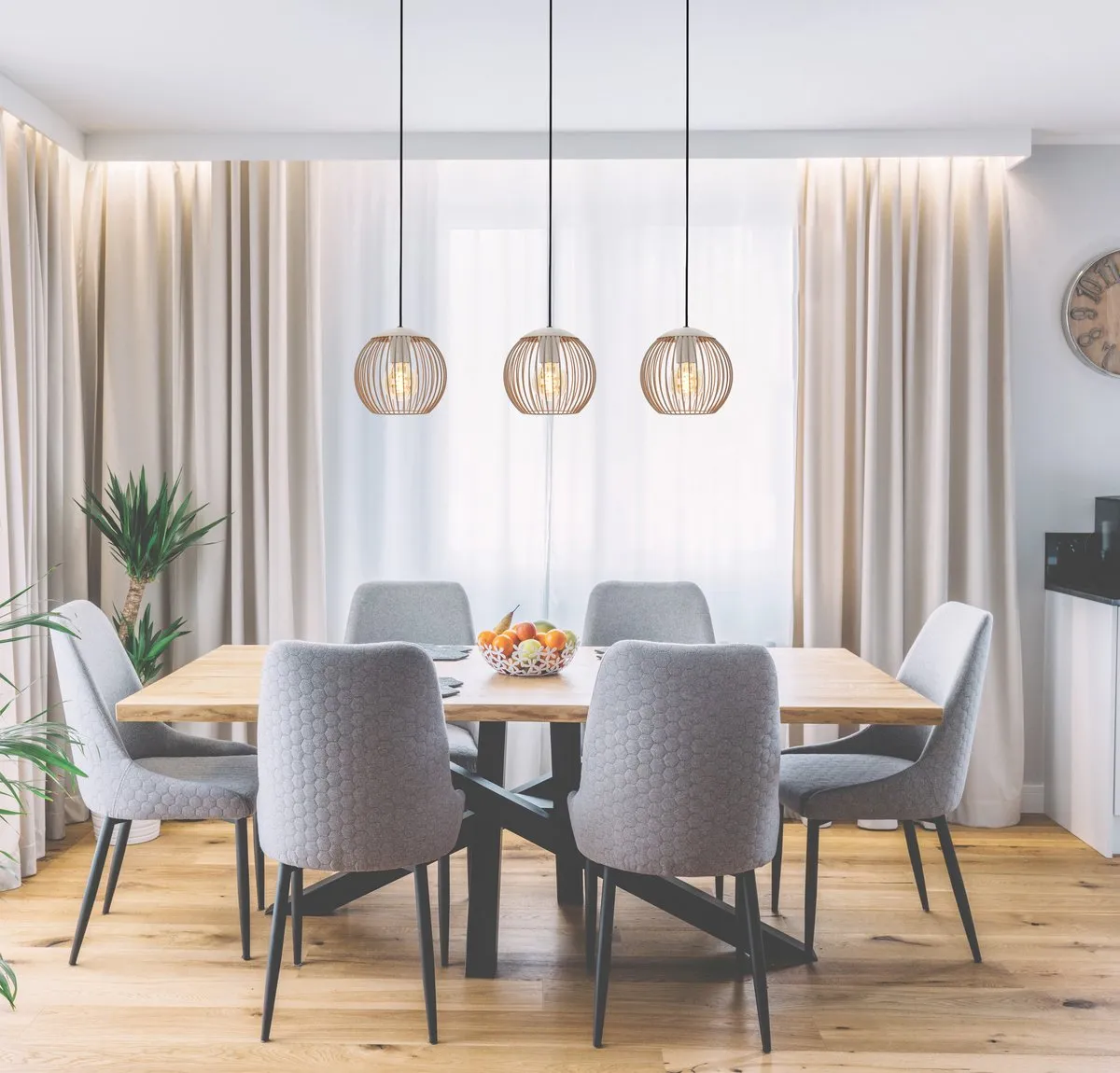Eglo Lindero Hanglamp E27 - 90 cm - Zandkleur - afbeelding 6 van 6