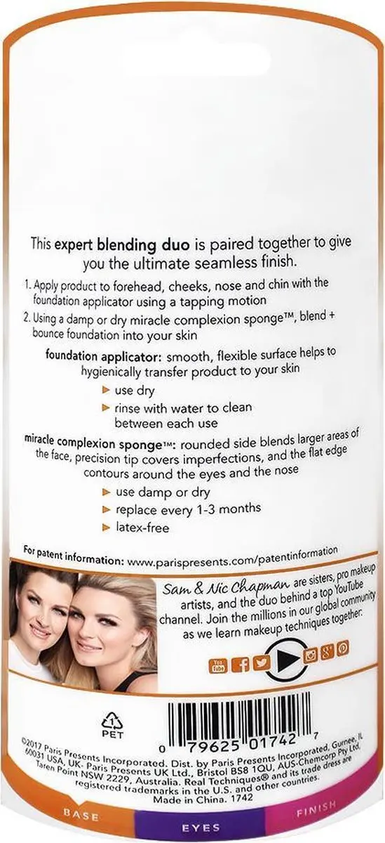 Real Techniques Sponges Expert Blending Duo Set - 2 Stuks - Oranje