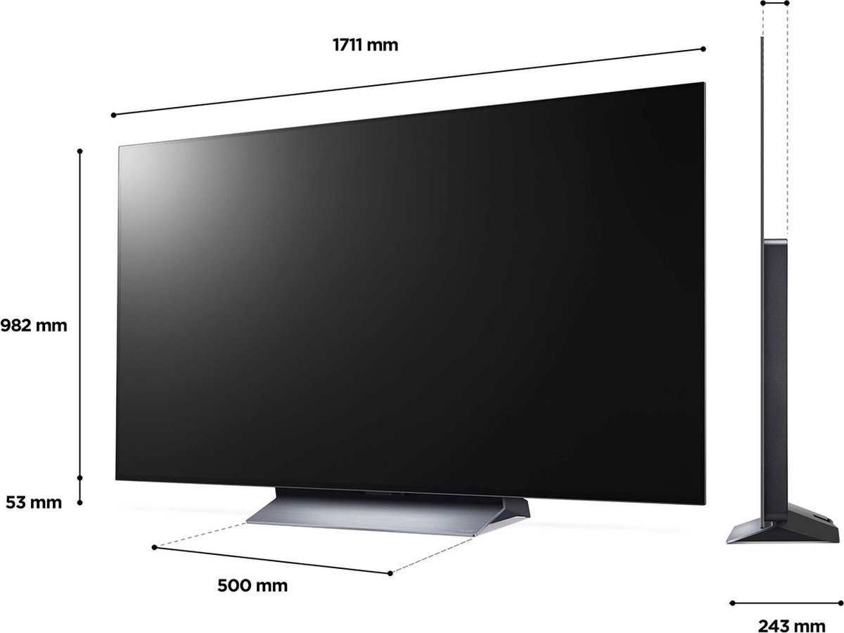 LG C2 OLED77C25LB - 77 inch - 4K OLED evo - 2022