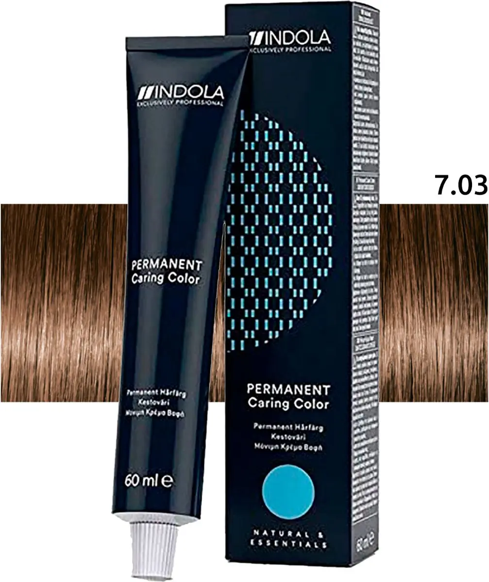 Indola Profession Caring Color 7.03 Permanent Haarkleuring 60ml