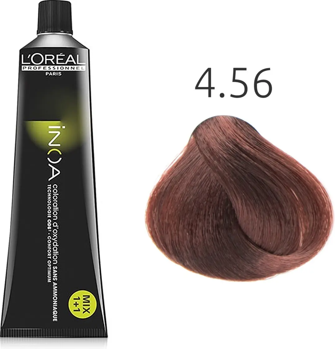 L'Oréal Professionnel iNOA 4.56 60G Haarkleurcrème 150ml