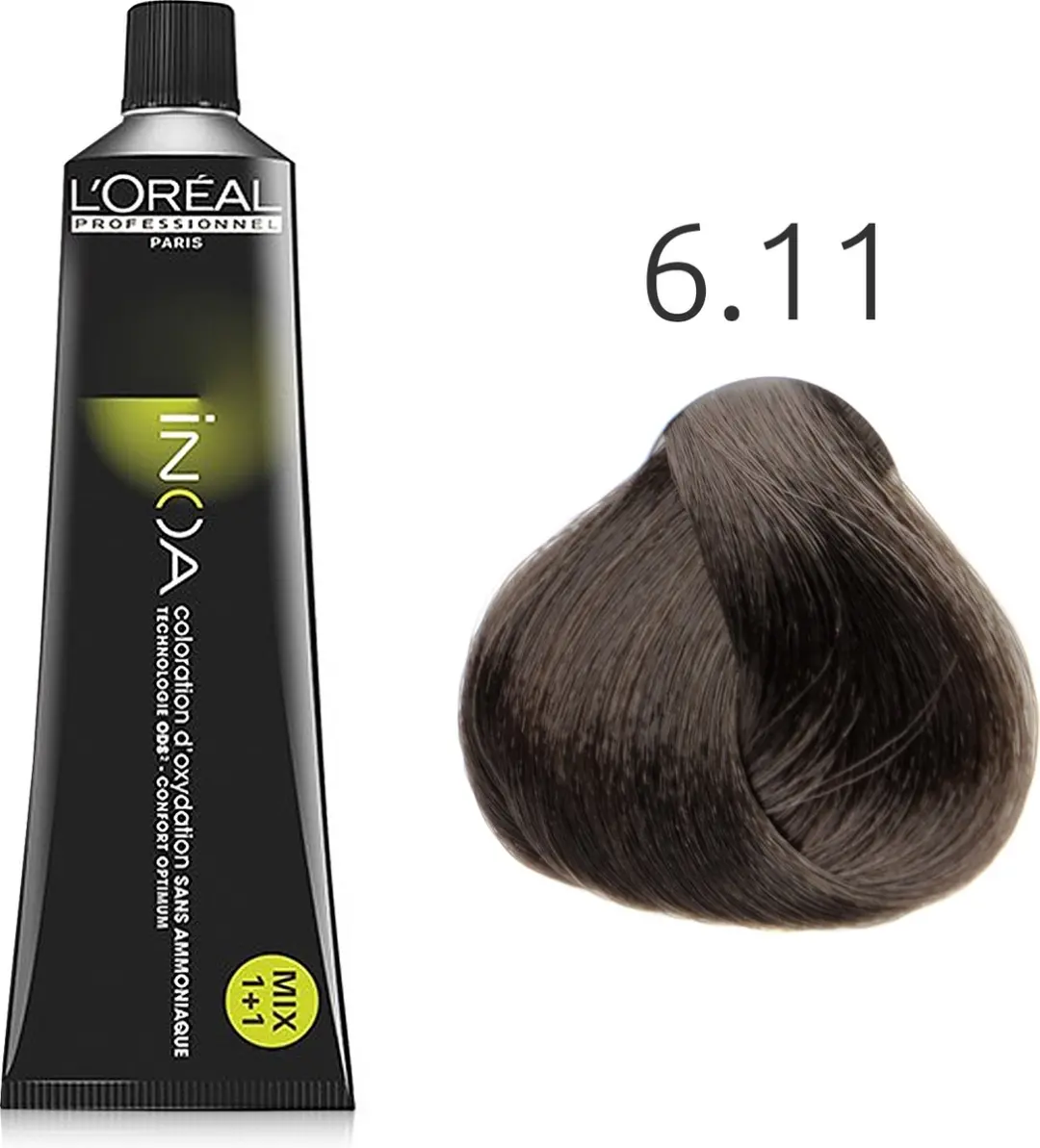 L'Oréal Professionnel iNOA 6.11 60G Haarkleur 150ml - Zwart