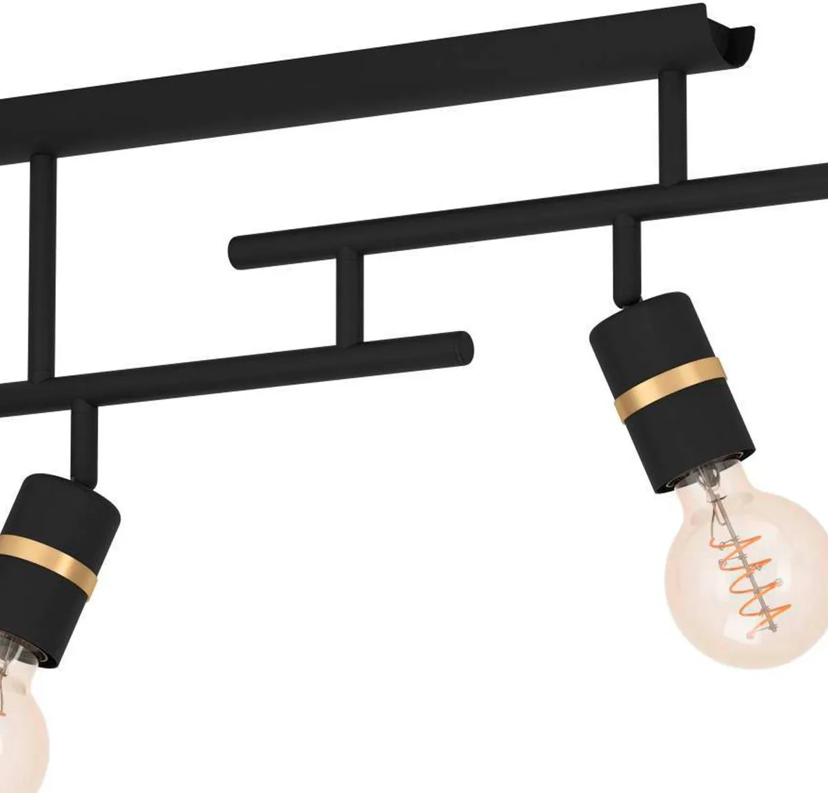 Eglo Lurone Plafondlamp E27 - 100cm Zwart/Goud