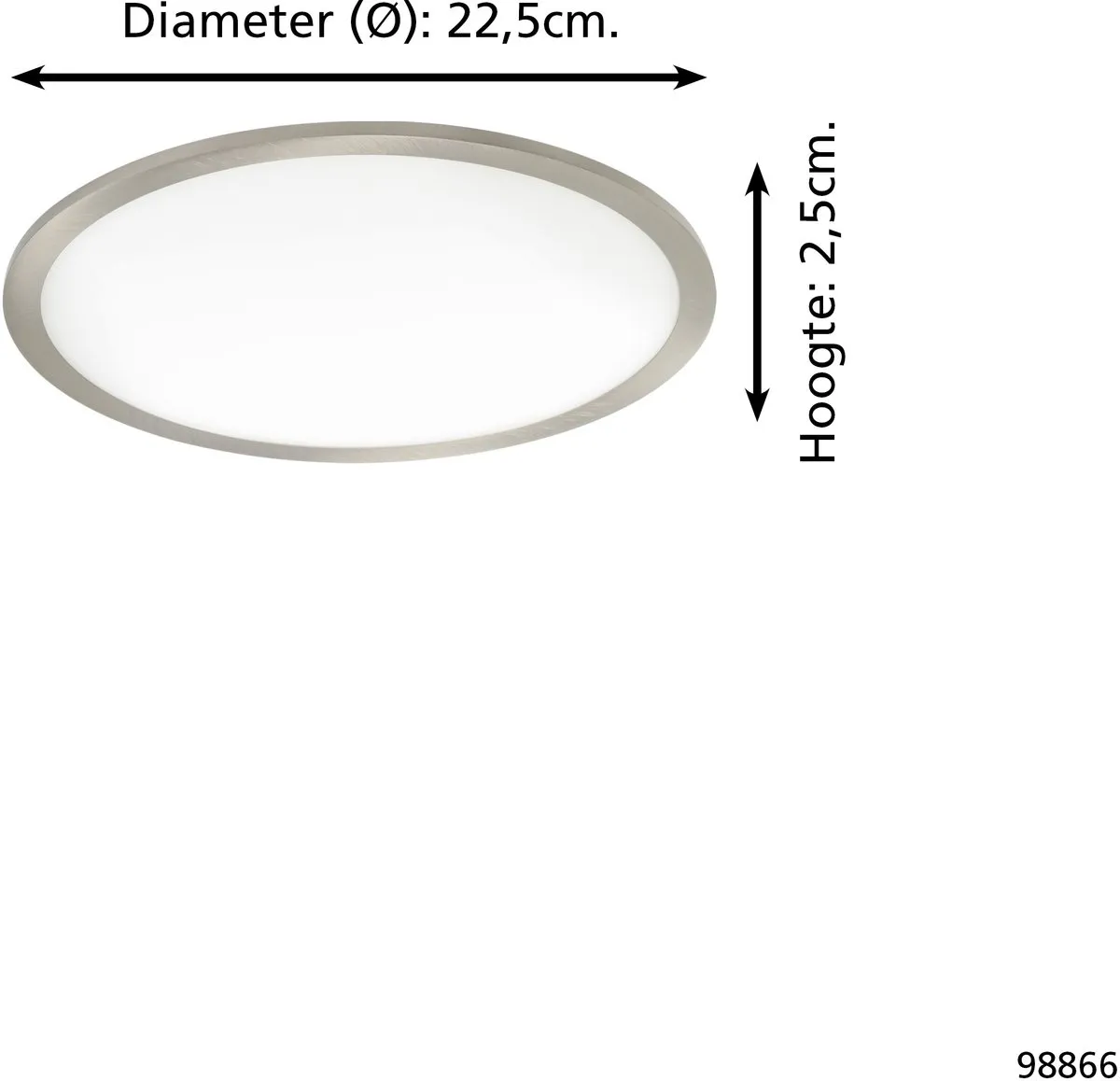 Eglo Fueva Flex Inbouwlamp 22.5cm - RVS - 3000K