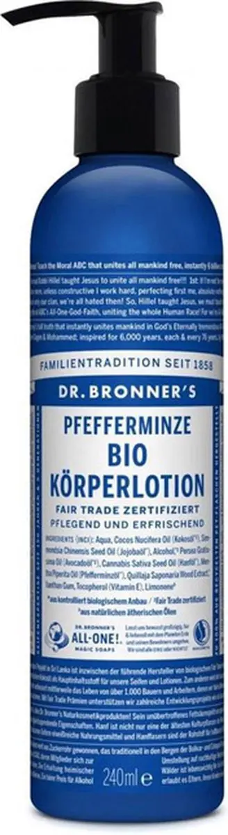Dr. Bronner's Bodylotion Pepermunt 240ml