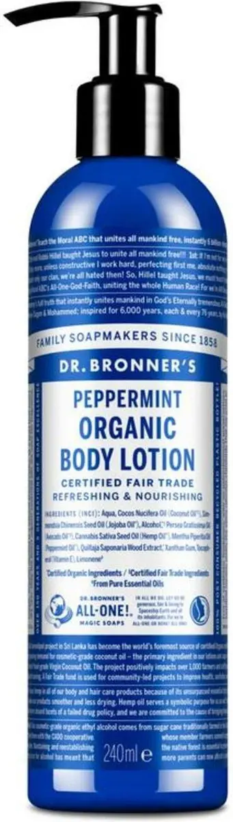 Dr. Bronner's Bodylotion Pepermunt 240ml