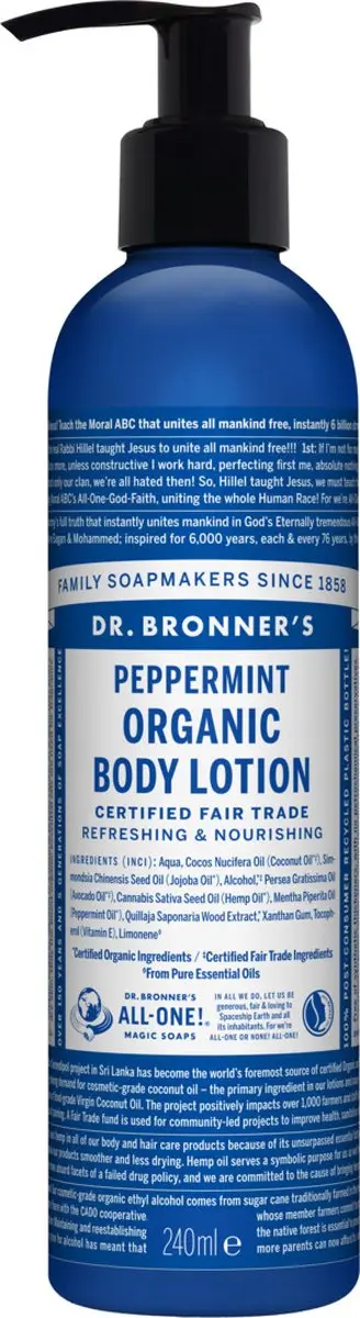 Dr. Bronner's Bodylotion Pepermunt 240ml
