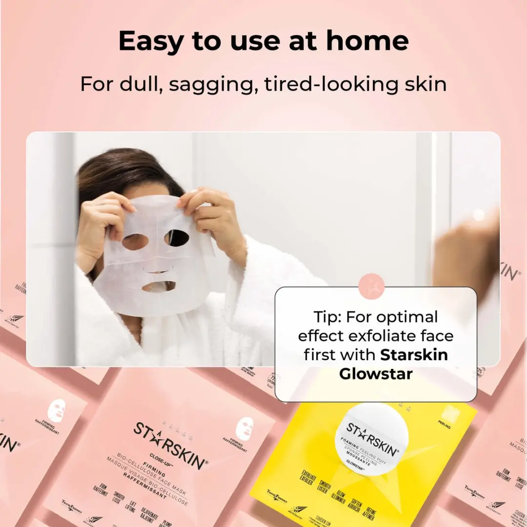 Starskin Close-Up Gezichtsmasker - 4 Stuks Roze