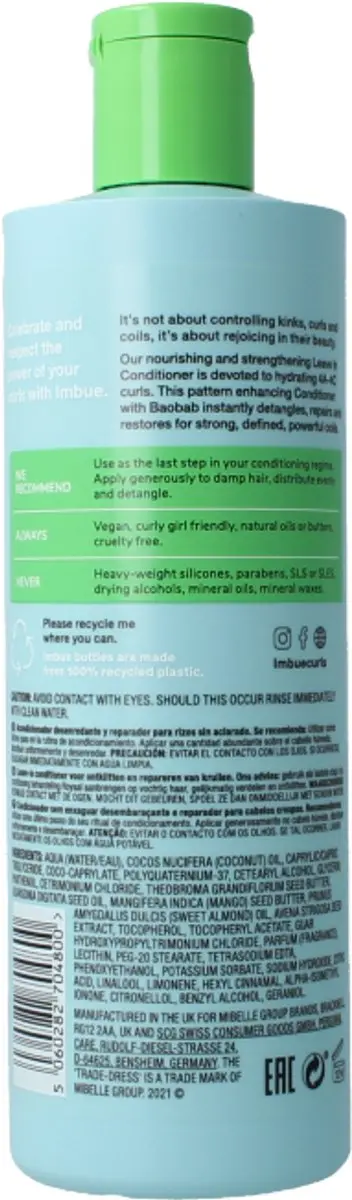 Imbue Coil Rejoicing Leave-in Conditioner 400ml
