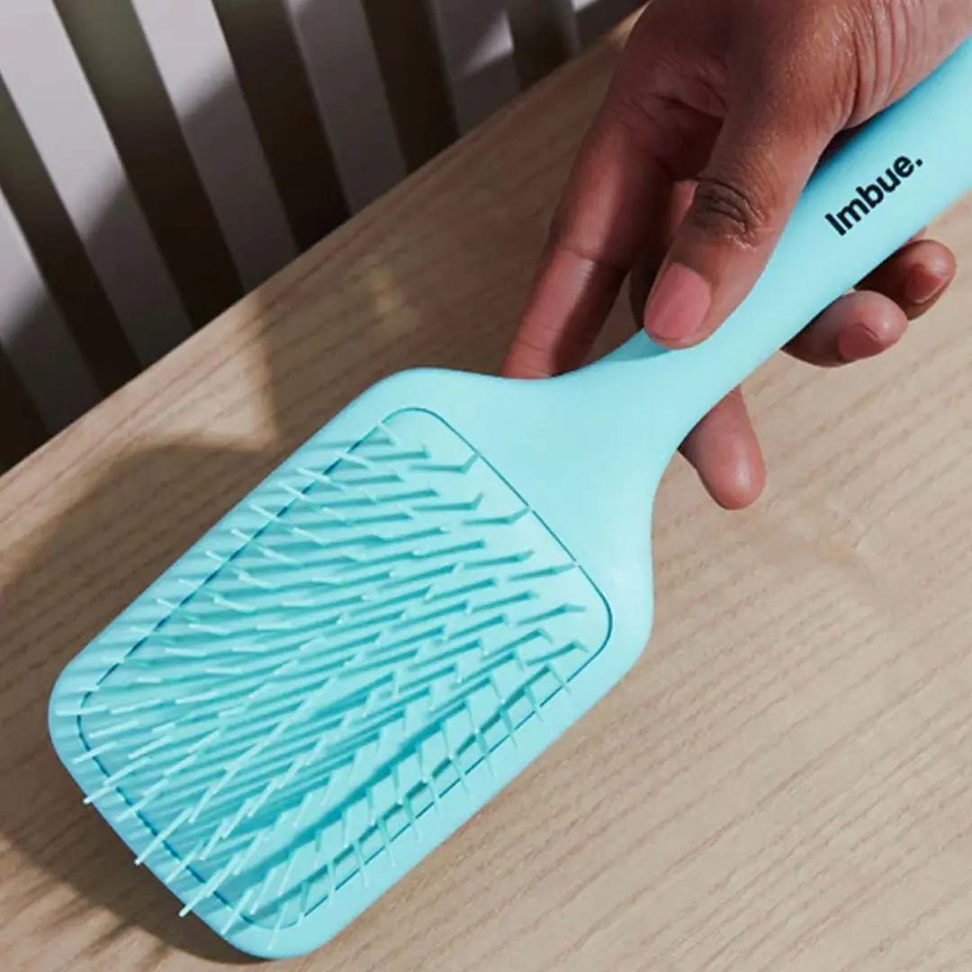 Imbue Detangling Paddle Brush - Blauw