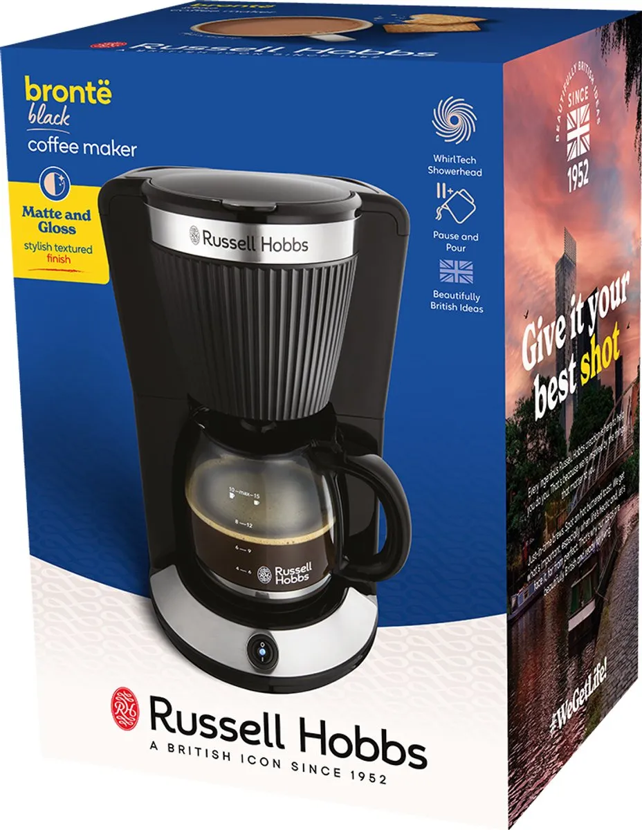 Russell Hobbs Brontë Zwart - Koffiezetapparaat - 26780-56