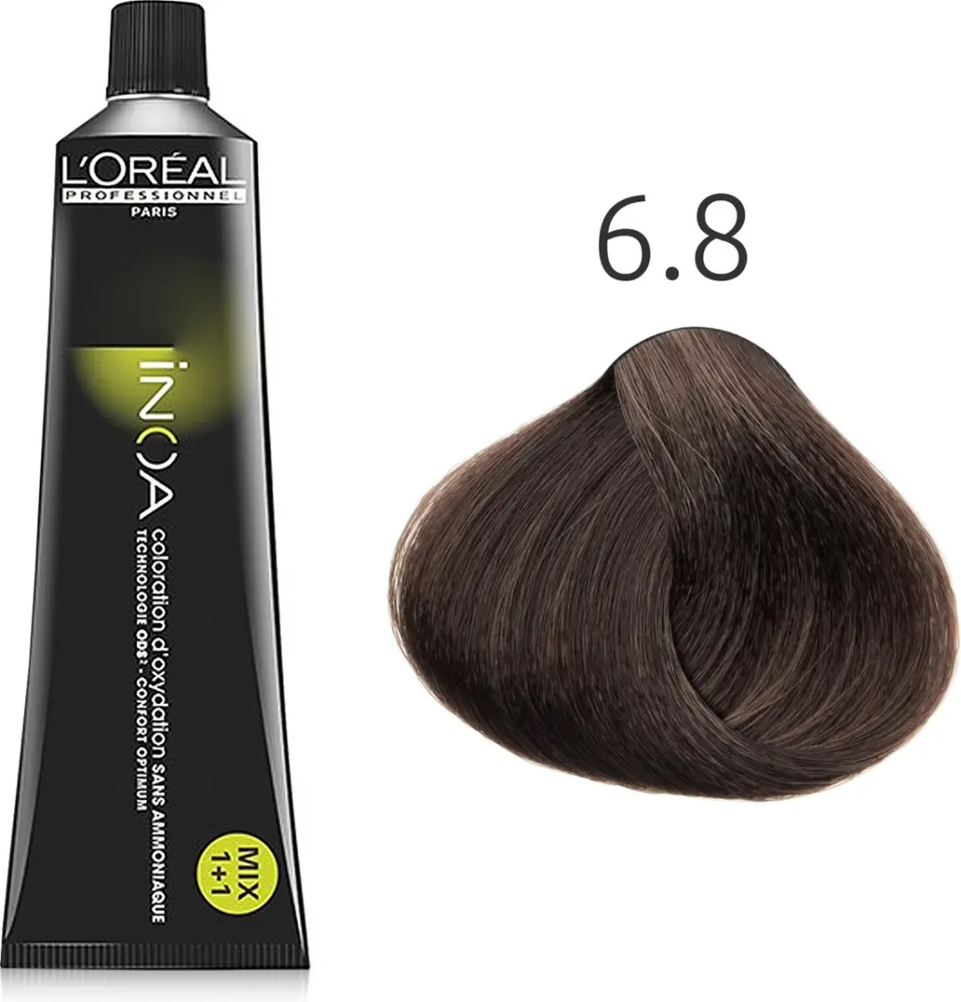 L'Oréal Paris INOA 6.8 Donker Mokkablond Permanent Haarkleur 150ml