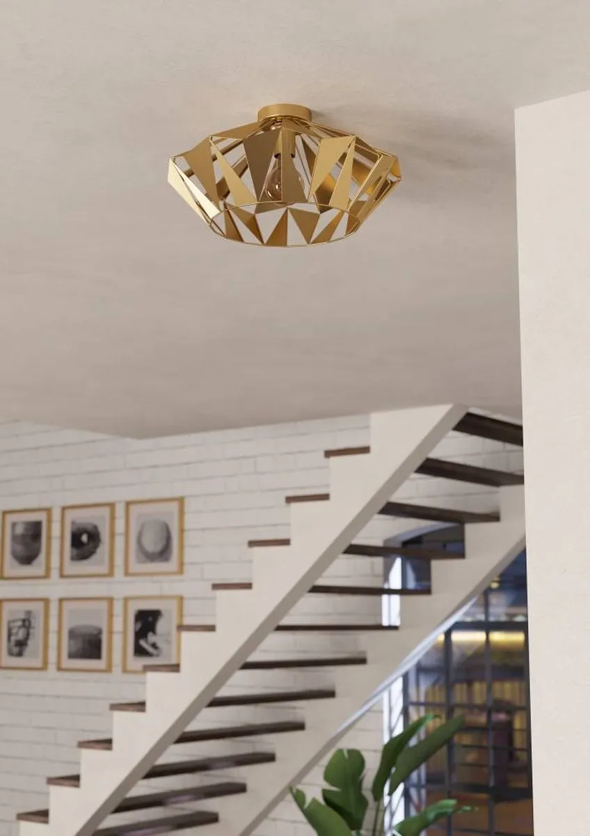 Eglo Carlton Plafondlamp E27 - Ø47cm Goud - afbeelding 6 van 6