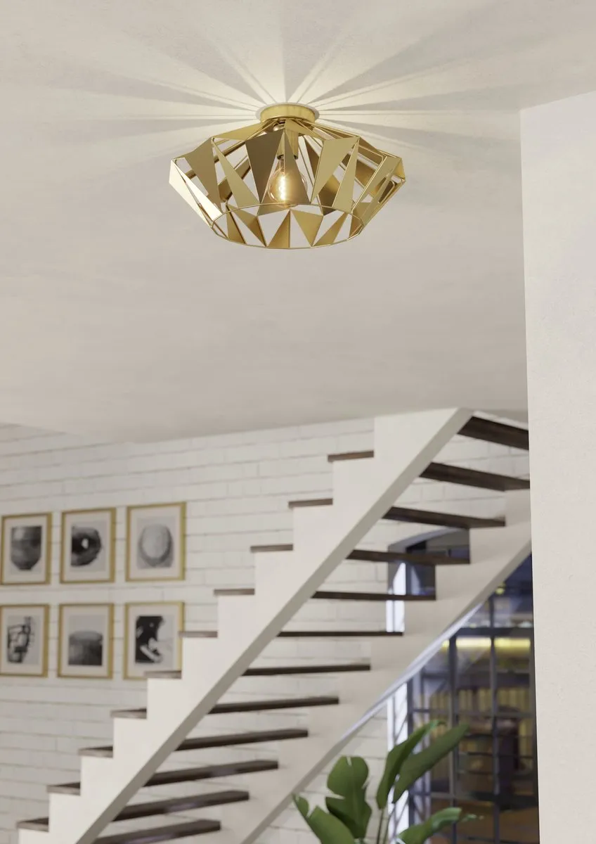 Eglo Carlton Plafondlamp E27 - Ø47cm Goud