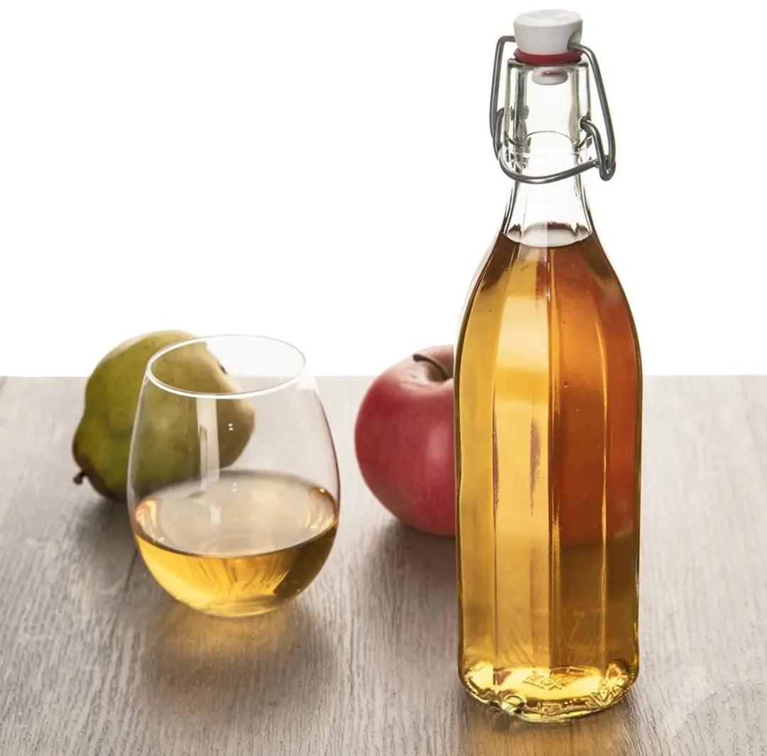 Orion Retro Glazen Fles 1L - Transparant