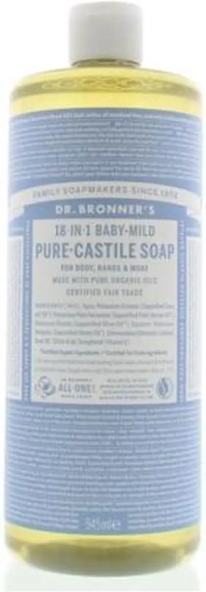 Dr. Bronner's Vloeibare Zeep Baby Mild 945ml