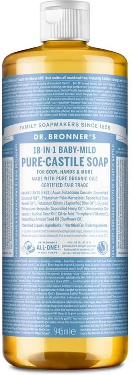 Dr. Bronner's Vloeibare Zeep Baby Mild 945ml