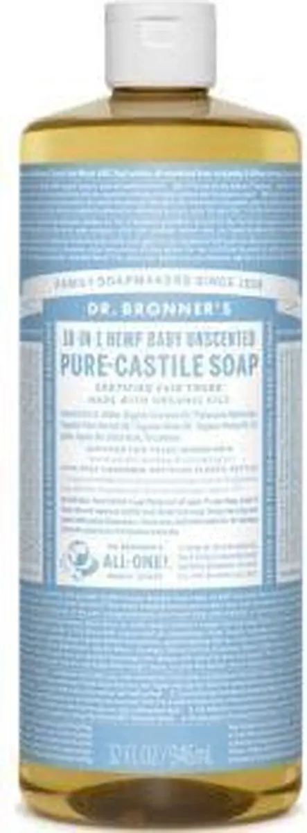 Dr. Bronner's Vloeibare Zeep Baby Mild 945ml - afbeelding 6 van 6