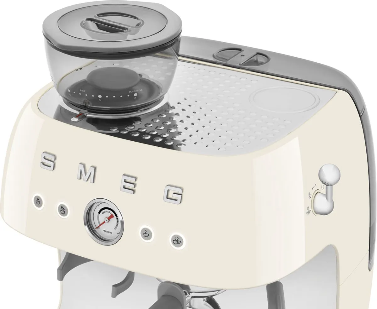 Smeg EGF03CREU Espressomachine met bonenmaler - 1650W - 2.4L - Crème