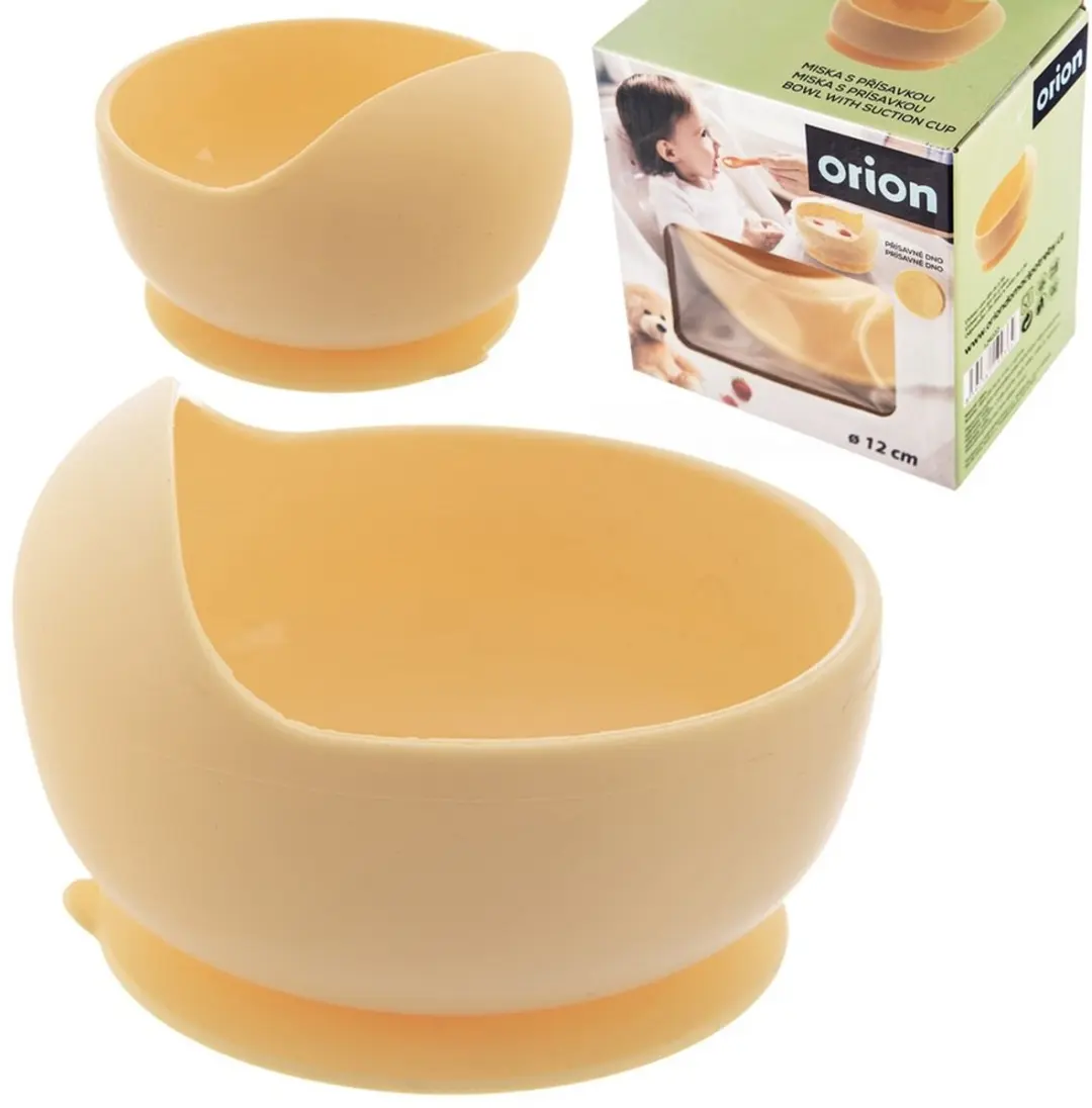 Orion Kinderkom Siliconen - 360ml - Geel - Zuignap