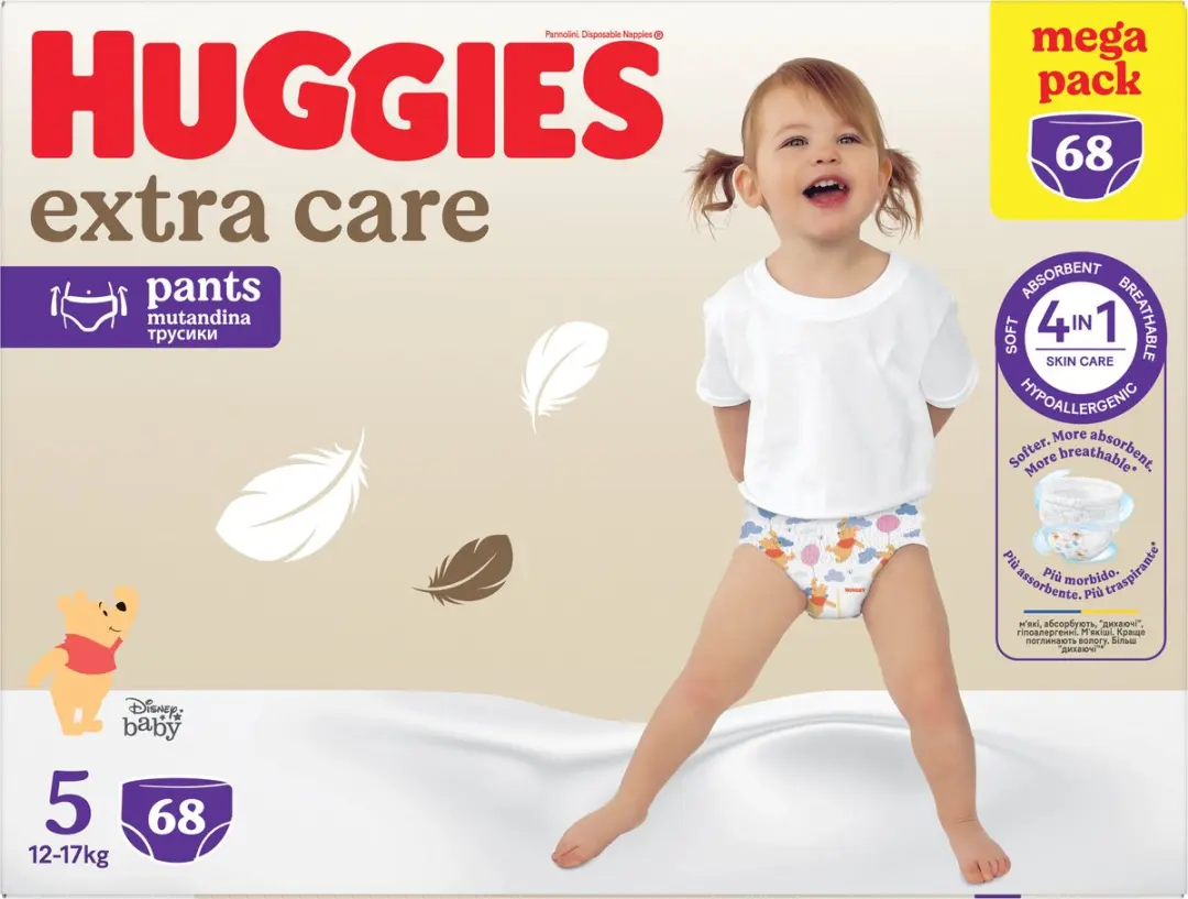 Huggies Extra Care Nachtbroekjes Maat 5+ - 102 Stuks
