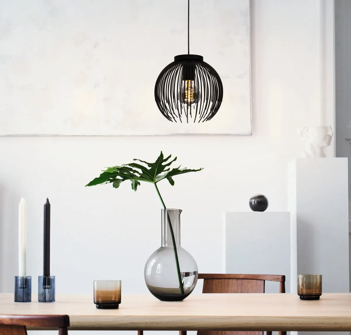 Eglo Venezuela-A Hanglamp E27 - 3 Lichthoorns - Zwart