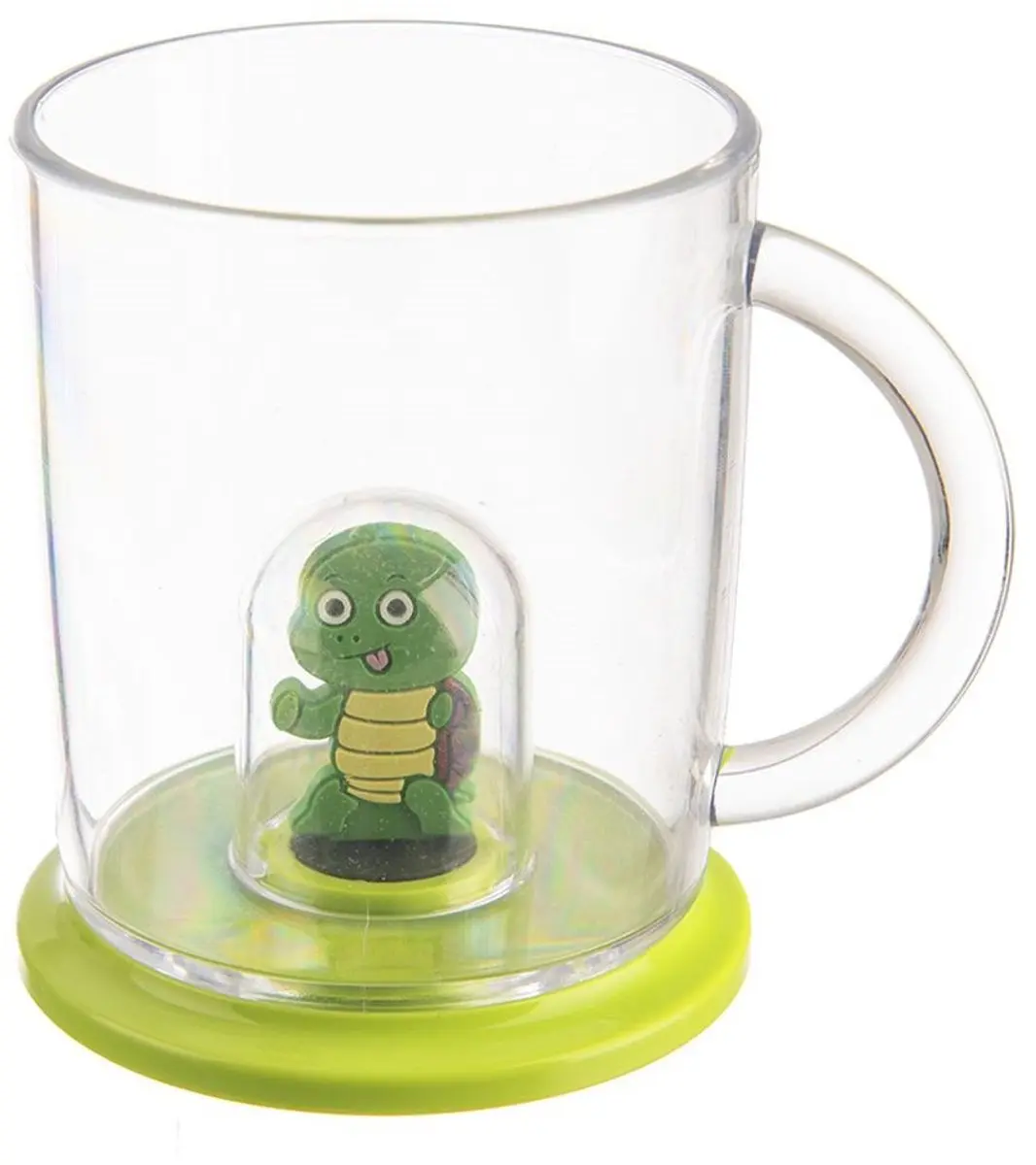Orion Kindermok Schildpadfiguur 240ml - BPA-vrij - Transparant/ Groen