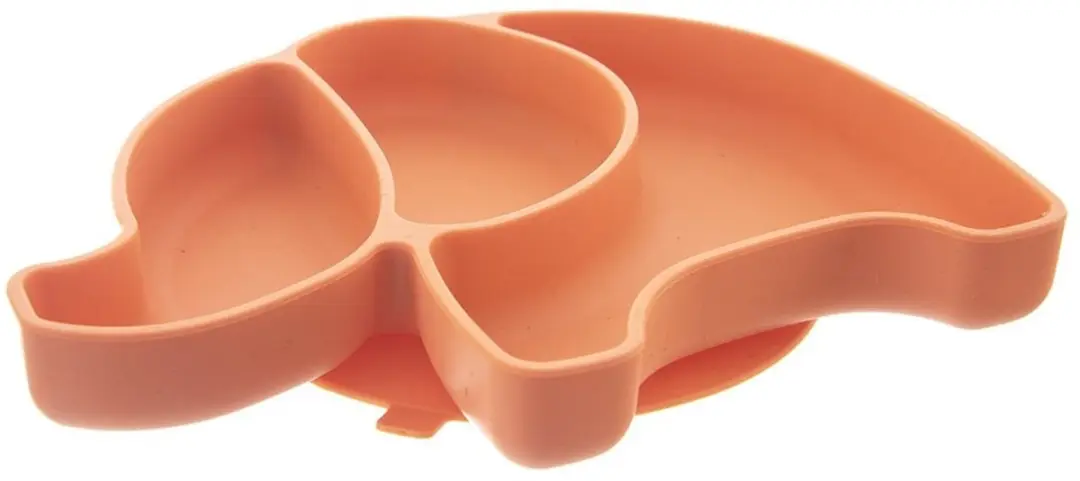 Orion Kindertaler met zuignap - Oranje Silicone