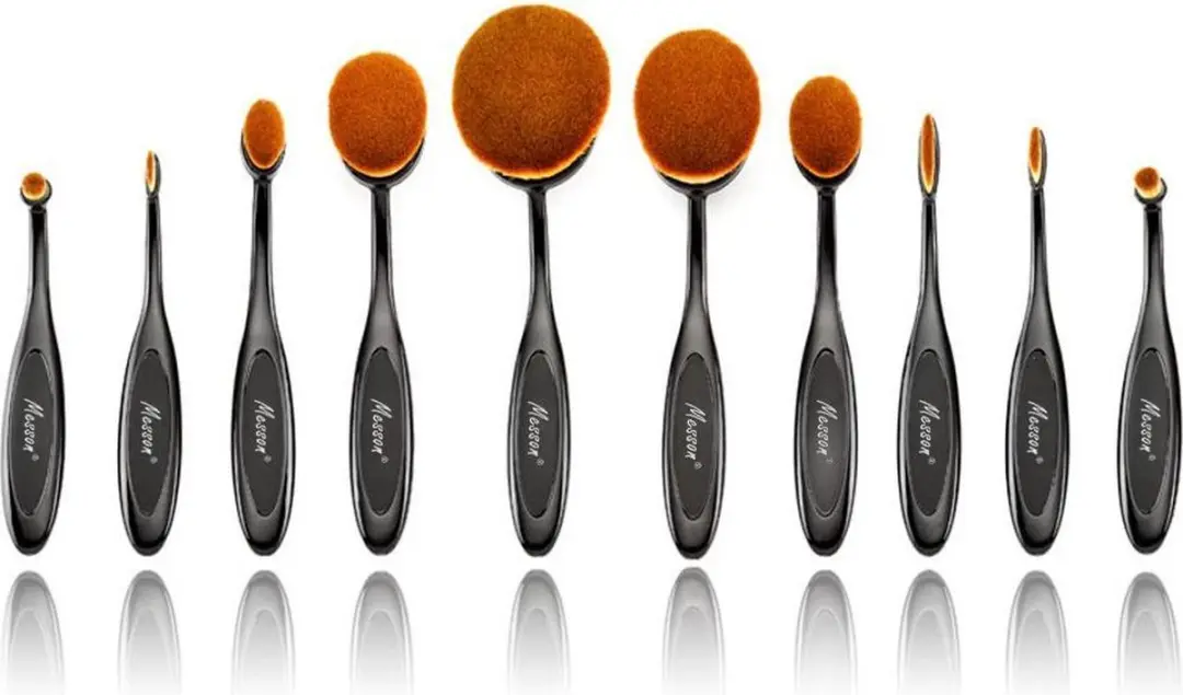 Wunder2 Oh Val Perfect Makeup Brush Set - 10 Stuks - Zwart/Zilver
