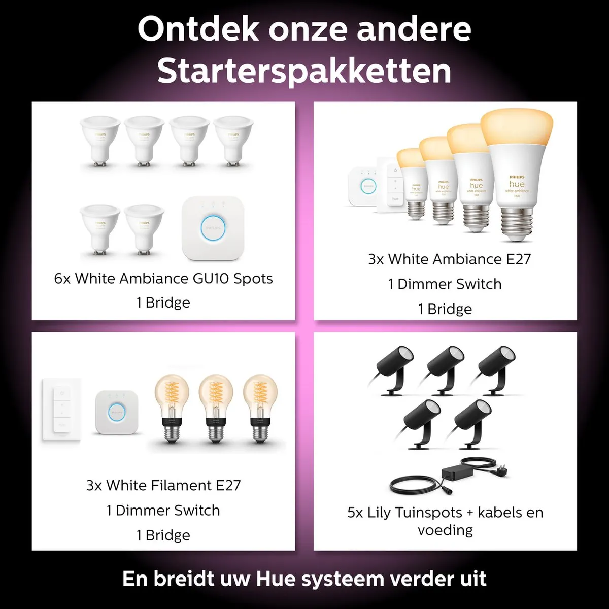 Philips Hue Starterspakket GU10 - 4 Lampen - Wit & Kleur - afbeelding 6 van 6