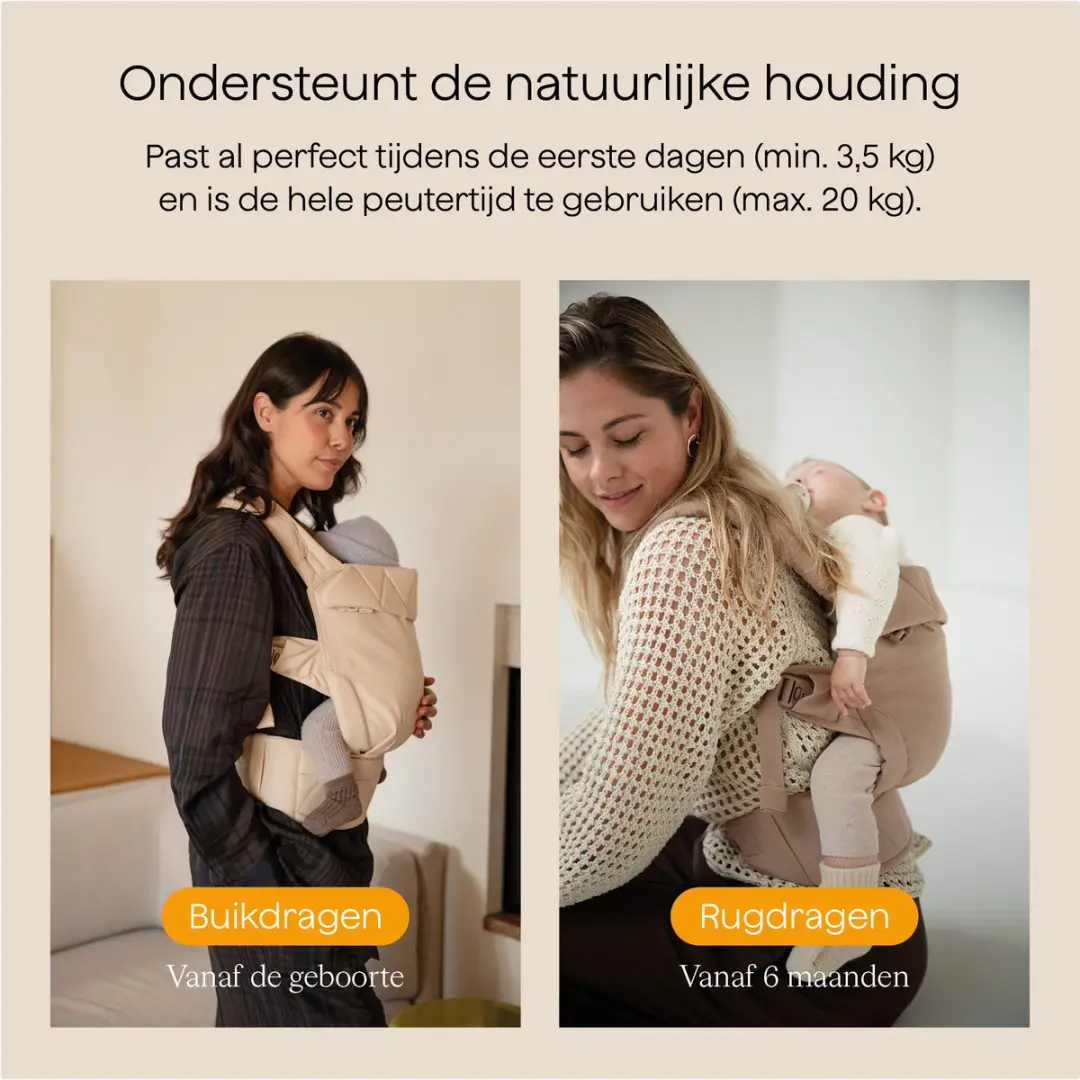 Kare Draagzak Cream - Buikdrager tot 20 kg