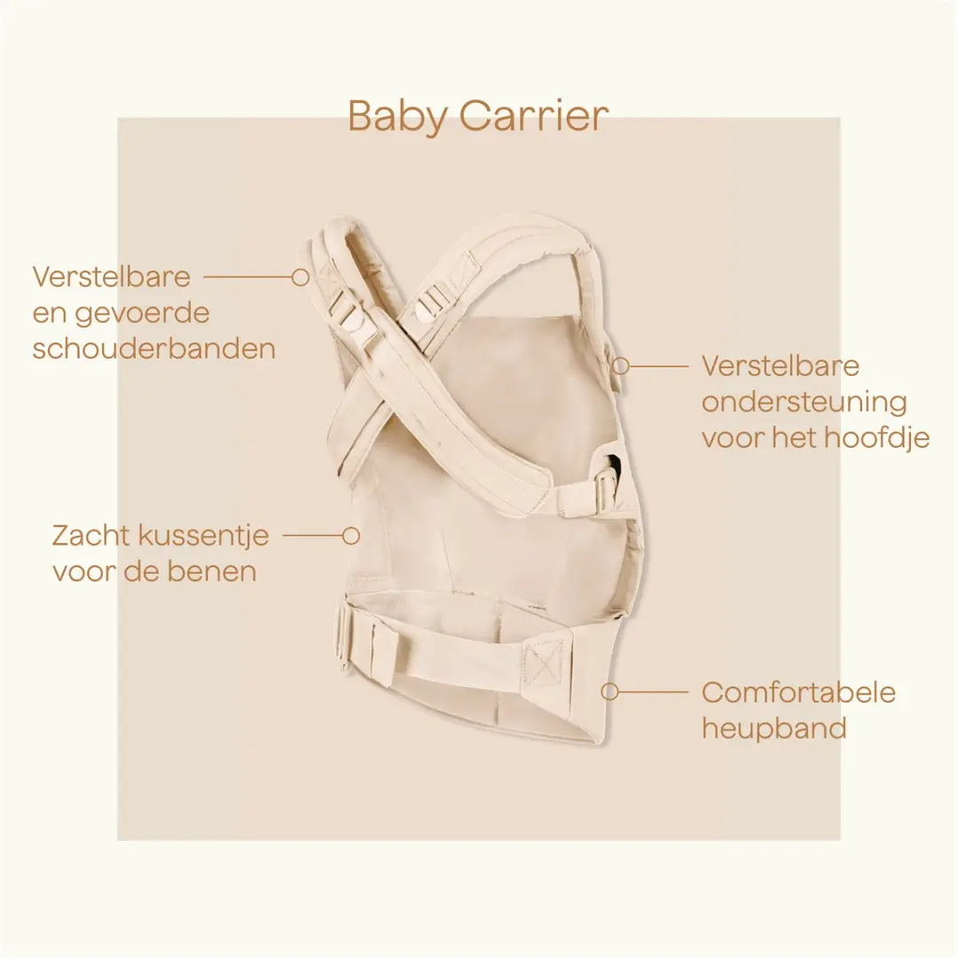 Kare Draagzak Cream - Buikdrager tot 20 kg