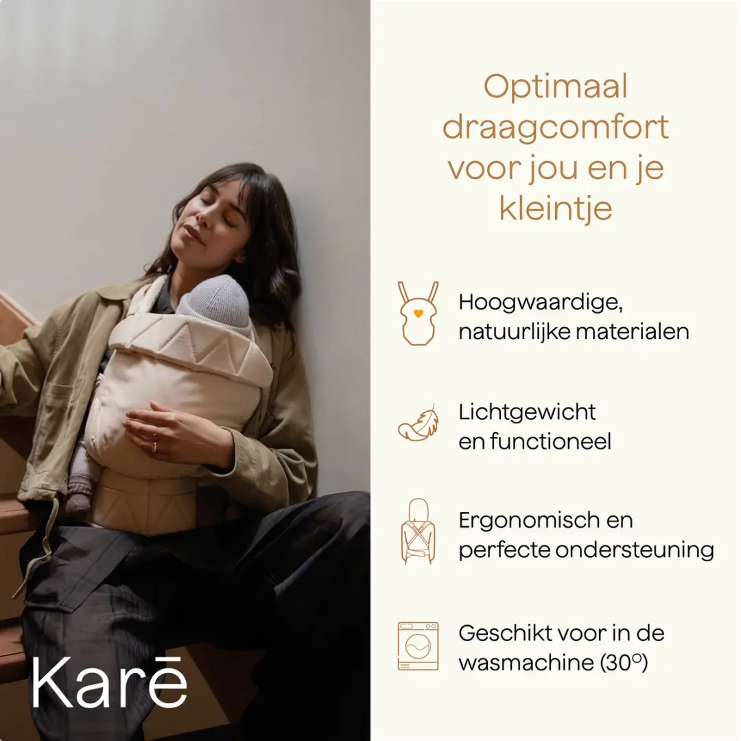 Kare Draagzak Cream - Buikdrager tot 20 kg