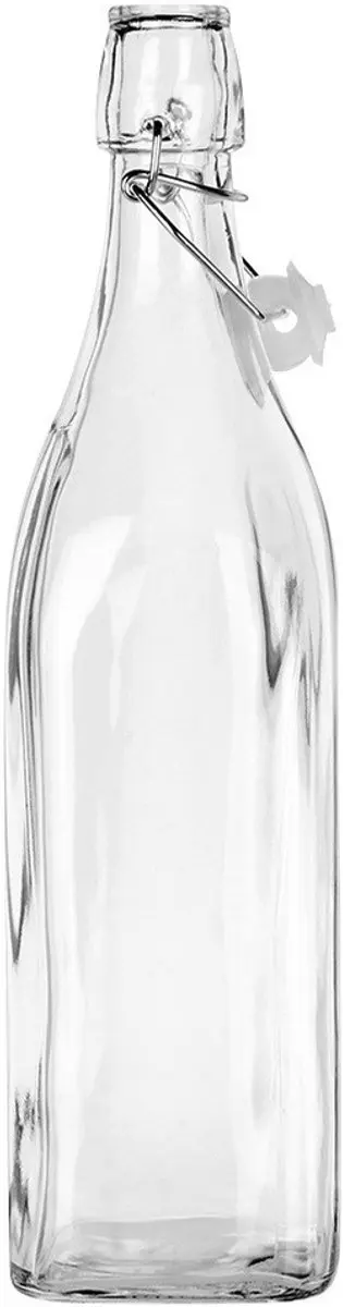 Orion Retro Glazen Fles 1L - Transparant